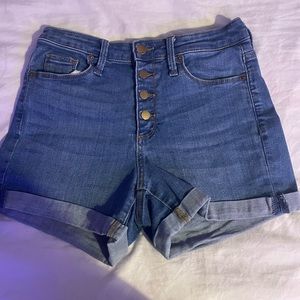 High rise jean shorts